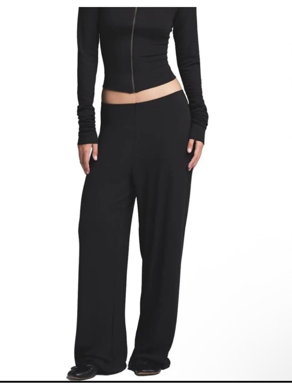 SKIMS Cloud Straight Leg Pant in Onyx Black